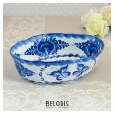 Салатник «Великан», 19×25×7 см, гжель