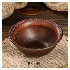 Салатник "Вышивка", 0,2 л, красная глина