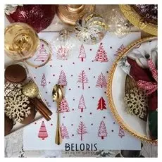 Салфетка декоративная "Зимняя" с вышивкой 30х30 см, фетр 100 %п/э