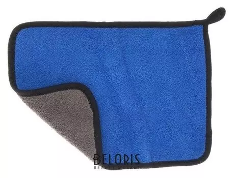 Салфетка для автомобиля Cartage, микрофибра, толстая, 20х30 Cм, сине-серая