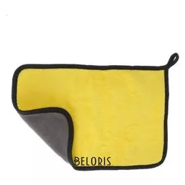 Салфетка для автомобиля Cartage, микрофибра, толстая, 20х30 Cм, желто-серая