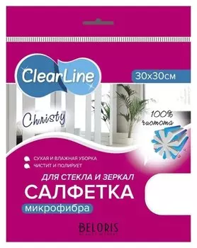 Салфетка из микрофибры для стекол и зеркал Christy