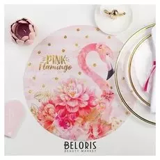 Салфетка на стол "Фламинго" 30 х 30 см, 100 % п/э, оксфорд 420 г/м2