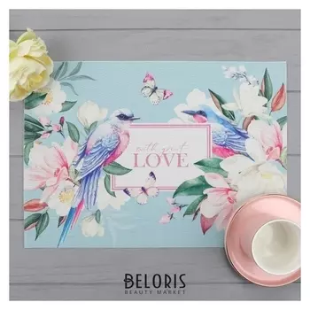 Салфетка на стол "Love", пвх, 40х29 см