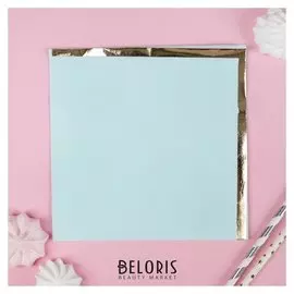 Салфетки бумажные, 33х33 см, набор 16 шт., тиснение, цвет голубой