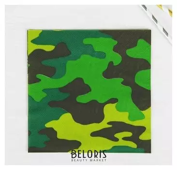 Салфетки бумажные «Камуфляж», 33х33 см, набор 12 шт.