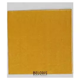 Салфетки бумажные, набор 20 шт., 33х33 см, однотонные, выбит рисунок, цвет золотой