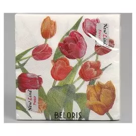 Салфетки бумажные New Line Fresco тюльпаны 2-слоя 20 листов 33*33