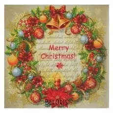 Салфетки бумажные «Новогодний венок», 33х33 см, набор 20 шт.