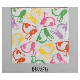 Салфетки бумажные «Пасхальные крольчата», 33х33 см, набор 20 шт.