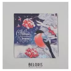 Салфетки бумажные «С Новым годом», снегирь, 25х25 см, 20 шт.