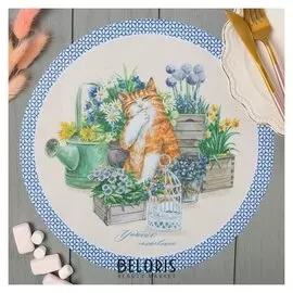 Салфетки на стол "Уютных мгновений" 30х30см, 100% п/э, оксфорд 420 г/м2