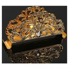 Салфетница «Ажур», 14×3×7 см, с кристаллами сваровски