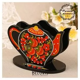 Салфетница «Чайник», хохлома