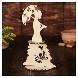 Салфетница «Дама с зонтиком», 26×15×0,3 см