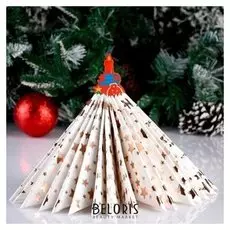 Салфетница деревянная "Ёлочка красная"