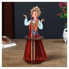 Салфетница "Девушка русская красавица" набор 4 детали