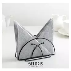 Салфетница "Лилия", цвет чёрный