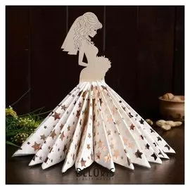 Салфетница «Невеста с букетом», 24×13×0,3 см