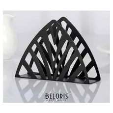 Салфетница «Пирамида», 12,5×4×9 см, цвет чёрный