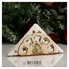 Салфетница "Символ 2021. бычок у ёлки", 12.5×3.5×6.5 см