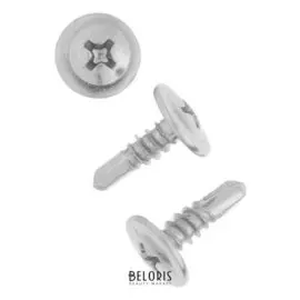 Саморез с прессшайбой Tundra Krep, 4.2х13мм, сверлоконечный, белый цинк, 1 кг.