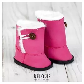 Сапоги для куклы «Пуговка», длина подошвы: 7,5 см, цвет розовый