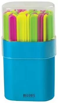 Счетные палочки 50 штук, ассорти, в пластиковом пенале