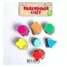 Счетный материал «Радужный счёт» 70 деталей, 21×15.5×3 см