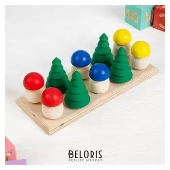 Счётный материал "Ёлочки и грибочки на полянке"