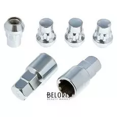 Секретки на колеса Torso 12х1.25 под конус, набор 4 гайки 2 ключа, закрытая