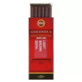 Сепия стержень 5.6мм набор 6шт K-i-n Gioconda 4377, светло-коричневая (2364433)