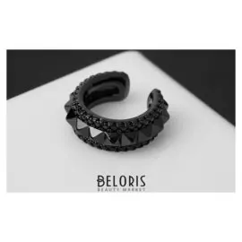 Серьга "Каффа" квадратные шипы, цвет чёрный в сером