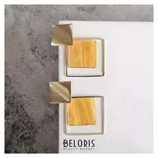 Серьги "Азелия" ромбы, цвет золото