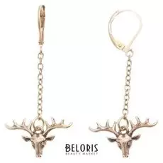 Серьги "Берлиоз", цвет чернёное золото