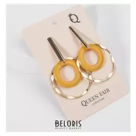 Серьги "Дежавю", цвет жёлтый в золоте