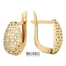 Серьги "Грейс" узор, позолота