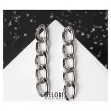 Серьги из металла "Цепочки" полукруг, цвет серебро