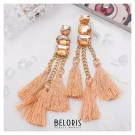 Серьги "Кисти" изыск, тройные, цвет золото