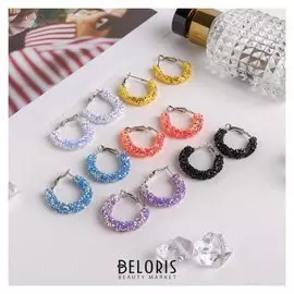 Серьги-кольца "Бьянко" D=2,5, в серебре