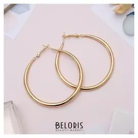 Серьги-кольца "Дискотека" лёгкие, d=6, цвет золото