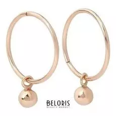 Серьги-кольца "Классика" с каплей, позолота