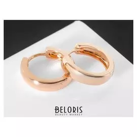 Серьги-кольца "Минимализм" утолщённая линия, цвет золото