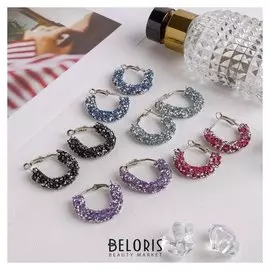 Серьги-кольца "Шанталь" восток, D=2,5, в серебре