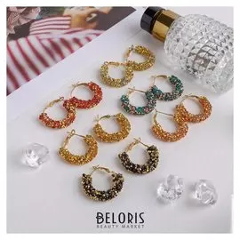 Серьги-кольца "Шанталь" восток, D=2,5, в золоте