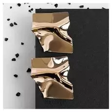 Серьги металл "Атмосфера" ромб, цвет золото