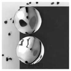 Серьги металл "Атмосфера" соло, цвет серый