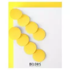 Серьги металл "Азелия" диски, цвет жёлтый