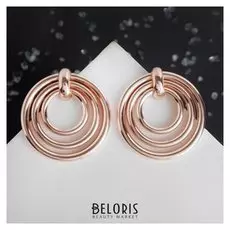 Серьги металл "Геометрия" симметрия, цвет золото