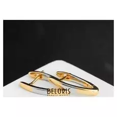 Серьги металл "Магия" линия, цвет золото